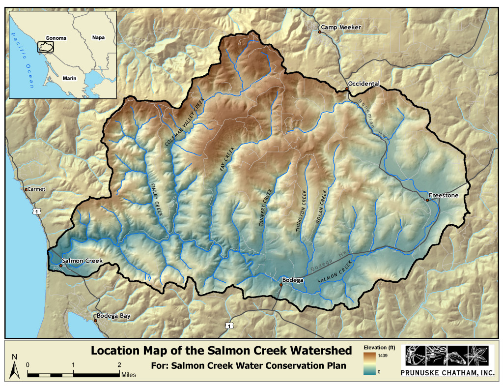 Location of Salmon Creek Watershed