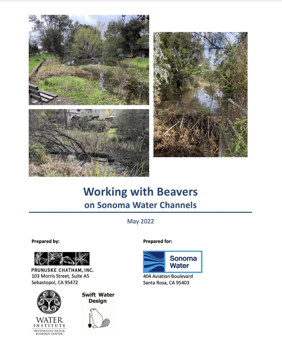 Working with Beavers on Sonoma Water Channels, 2022 - Occidental Arts ...