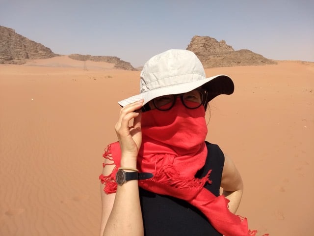 Jacqueline in Jordan, where the first Star Wars film was shot
